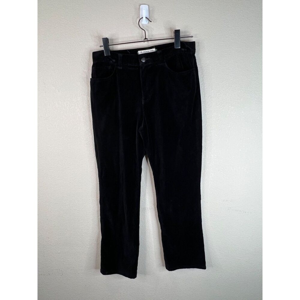 Ralph Lauren Petite Black‎ Velvet Pants Size 8 petite VTG Y2K Gorpcore